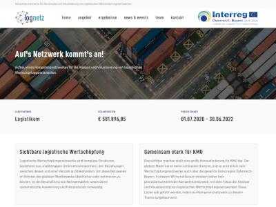 LogNetz - Webseite für ein Forschungsprojekt zur Visualisierung von Wertschöpfungsnetzwerken